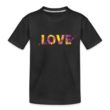 love - Kinder Premium Bio T-Shirt - Schwarz - Vorne