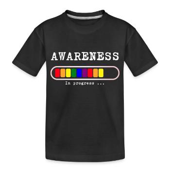 AWARNESS in progress / CONSCIENCE en progression - T-shirt bio Premium Enfant - noir - Devant