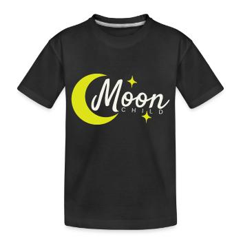 Moon - Kids' Premium Organic T-Shirt - black - Front