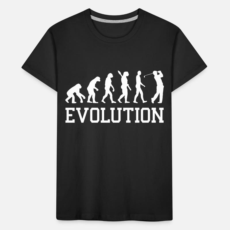 Evolution Graphic Golfer Golf Player Golfing Golf Kinder Premium Bio T-Shirt