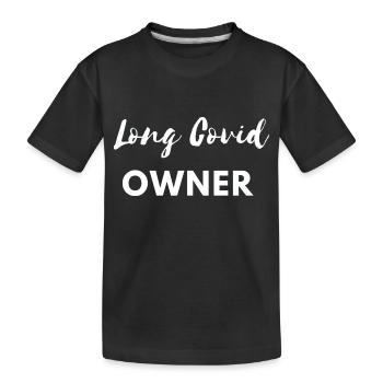 long covid owner Virus Lockdown Spreader Lustig - Kinder Premium Bio T-Shirt - Schwarz - Vorne