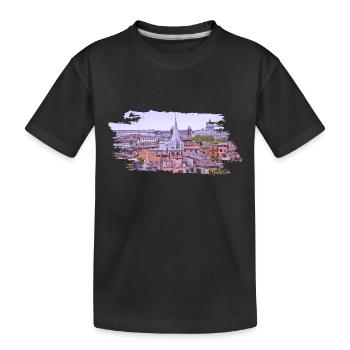 Roma Rome Rom - Kinder Premium Bio T-Shirt - Schwarz - Vorne