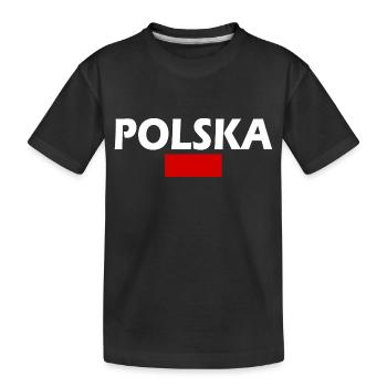 Polen - Kinder Premium Bio T-Shirt - Schwarz - Vorne