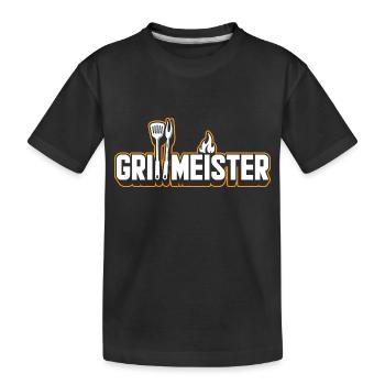 Grillmeister das coole Outfit für die Arbeit - Kinder Premium Bio T-Shirt - Schwarz - Vorne