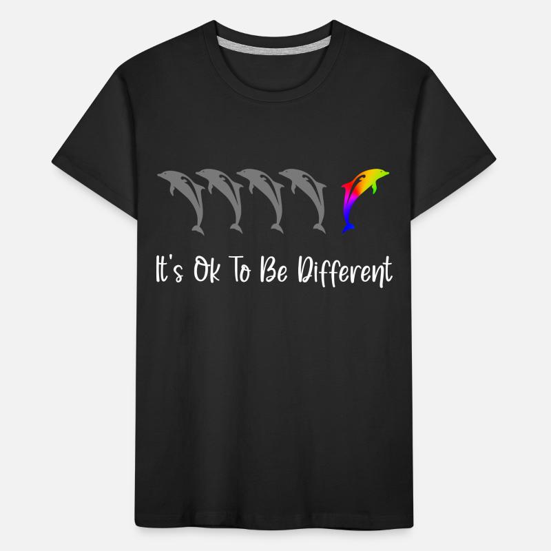 C’est bien d’être différent - Dauphins T-shirt bio Premium Enfant