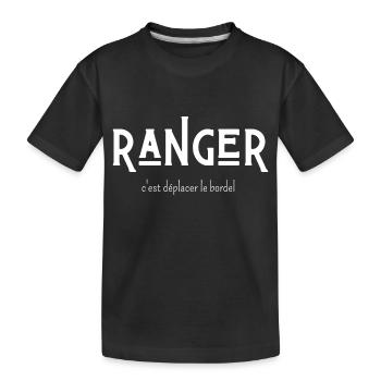 ranger c'est déplacer le bordel - T-shirt bio Premium Enfant - noir - Devant