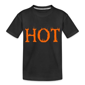 Chaud - T-shirt bio Premium Enfant - noir - Devant
