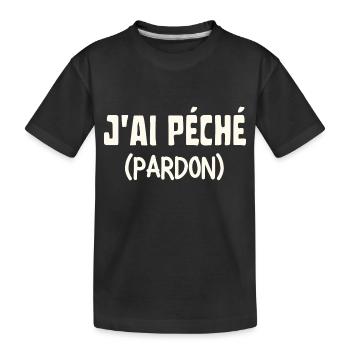 J'ai péché pardon - T-shirt bio Premium Enfant - noir - Devant