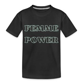 Woman power | For feminists| Equality - Kids' Premium Organic T-Shirt - black - Front