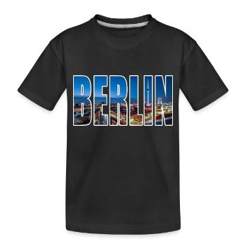 Berlin - Kids' Premium Organic T-Shirt - black - Front