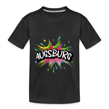 Augsbourg Allemagne Ville Pop Art Comic Art - T-shirt bio Premium Enfant - noir - Devant