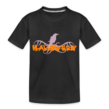 Halloween - Raven - Kids' Premium Organic T-Shirt - black - Front
