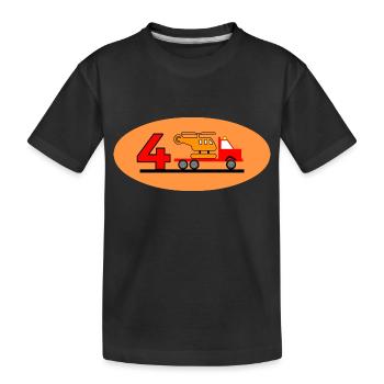 Truck - Kinder Premium Bio T-Shirt - Schwarz - Vorne