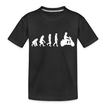 Roller Fahrer Scootering Motorrad Moped Evolution - Kinder Premium Bio T-Shirt - Schwarz - Vorne