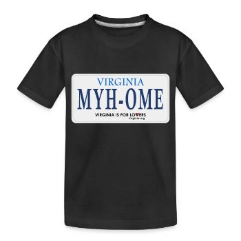 My Home Virginia Kartendesign für stolze Virginier - Kinder Premium Bio T-Shirt - Schwarz - Vorne