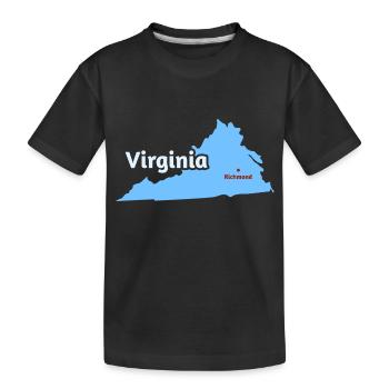Richmond Virginia Design für stolze Virginier - Kinder Premium Bio T-Shirt - Schwarz - Vorne