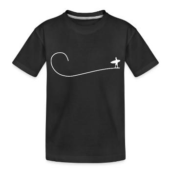 Surfing Surfboard Surfer Geschenksidee - Kinder Premium Bio T-Shirt - Schwarz - Vorne