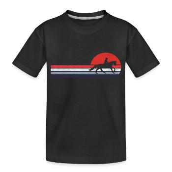 Rider Rider Horse Vintage Retro - Kids' Premium Organic T-Shirt - black - Front