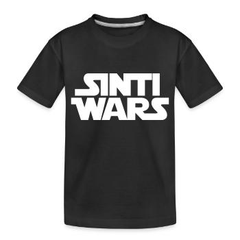 Sinti Wars SW Design White Letters - Kids' Premium Organic T-Shirt - black - Front