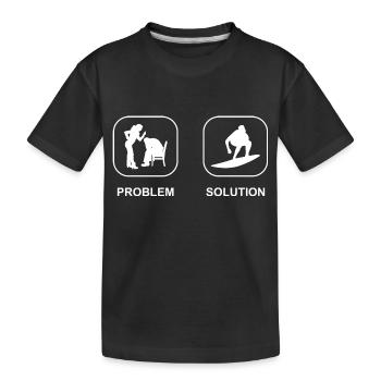 Surfer surf surf surf surf moniteur de surf - T-shirt bio Premium Enfant - noir - Devant