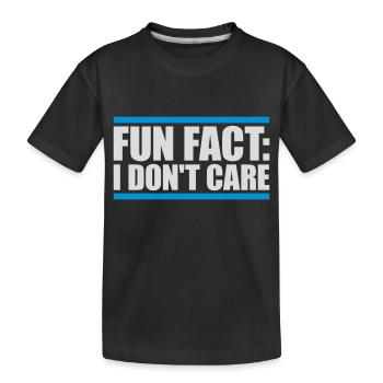 Je me fiche des faits - T-shirt bio Premium Enfant - noir - Devant
