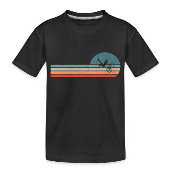 Bmx Retro Vintage - Kinder Premium Bio T-Shirt - Schwarz - Vorne