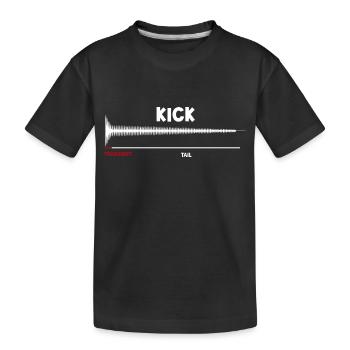 Synthesizer Kick Drum Synth DAW Transient Tail - Kids' Premium Organic T-Shirt - black - Front