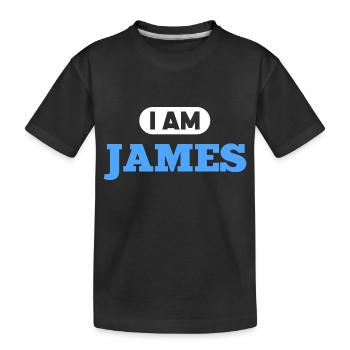 James Name Spruch für stolzen James - Kinder Premium Bio T-Shirt - Schwarz - Vorne
