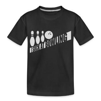 I suck at bowling - Kinder Premium Bio T-Shirt - Schwarz - Vorne