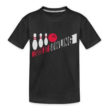 I suck at bowling - Kinder Premium Bio T-Shirt - Schwarz - Vorne