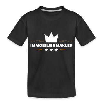 Immobilienmakler Beruf - Kinder Premium Bio T-Shirt - Schwarz - Vorne