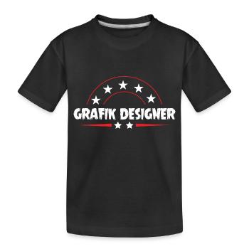 Grafik Designer Beruf - Kinder Premium Bio T-Shirt - Schwarz - Vorne