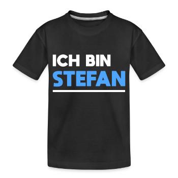 Stefan Name Spruch für stolze Stefans - Kinder Premium Bio T-Shirt - Schwarz - Vorne