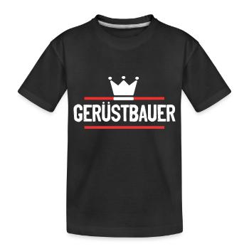 Gerüstbauer Beruf - Kinder Premium Bio T-Shirt - Schwarz - Vorne