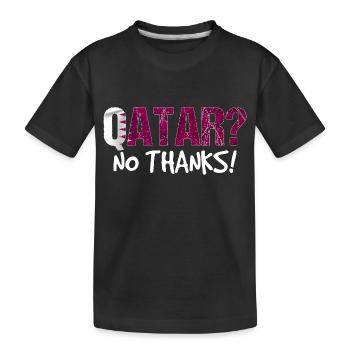 Katar Boykott Flagge Geschenk - Kinder Premium Bio T-Shirt - Schwarz - Vorne
