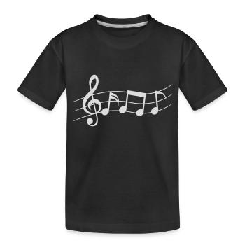 Gesang Logo Symbole Musik - Kinder Premium Bio T-Shirt - Schwarz - Vorne