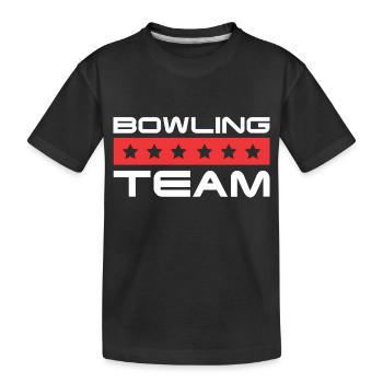Équipe de bowling - T-shirt bio Premium Enfant - noir - Devant
