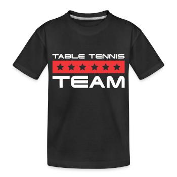 Table Tennis Crew - Kinder Premium Bio T-Shirt - Schwarz - Vorne