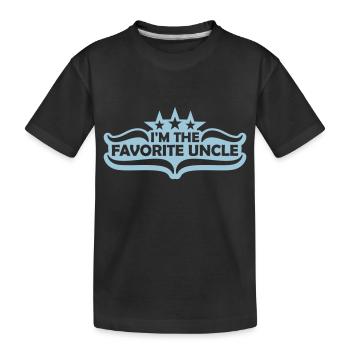 im the favorite uncle - Kinder Premium Bio T-Shirt - Schwarz - Vorne