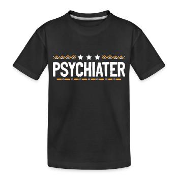 Psychiater Beruf - Kinder Premium Bio T-Shirt - Schwarz - Vorne