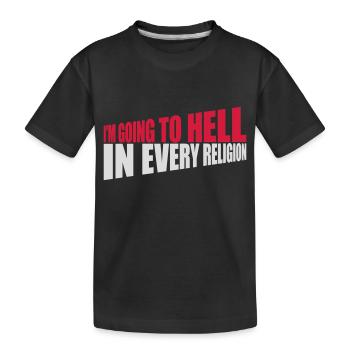 En allant en enfer - T-shirt bio Premium Enfant - noir - Devant