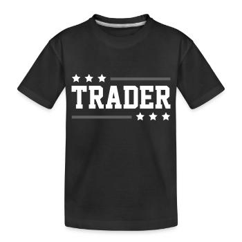 Trader Beruf - Kinder Premium Bio T-Shirt - Schwarz - Vorne