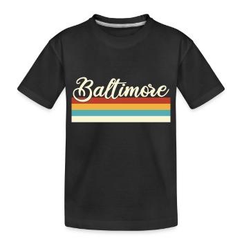 Baltimore - Maryland - Retro - Vintage - USA - Kids' Premium Organic T-Shirt - black - Front