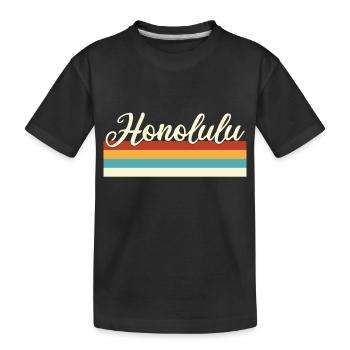 Honolulu - Hawaii - Rétro - Vintage États-Unis - T-shirt bio Premium Enfant - noir - Devant