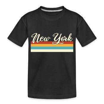 New York City - Big Apple - Manhattan - Rétro - T-shirt bio Premium Enfant - noir - Devant