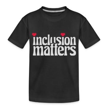L’inclusion compte Citation du logo - T-shirt bio Premium Enfant - noir - Devant