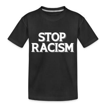 Stop au racisme blanc - T-shirt bio Premium Enfant - noir - Devant