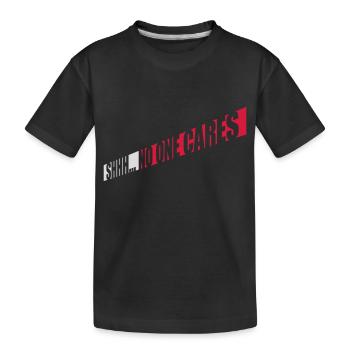shhh no one cares - Kids' Premium Organic T-Shirt - black - Front