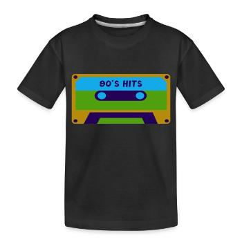 Cassette Musique Enregistrement Bande Salade - T-shirt bio Premium Enfant - noir - Devant