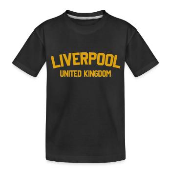 Liverpool United Kingdom - Kids' Premium Organic T-Shirt - black - Front